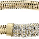 Nine West Women's Boxed Bracelet Pave Heart Stretch